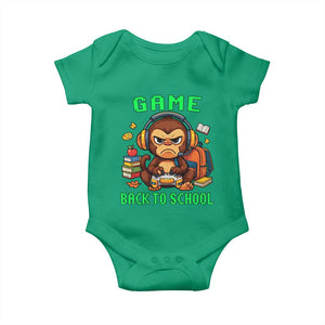 Funny Video Game Baby Onesie Cute Monkey Back To School TS14 Irish Green Print Your Wear