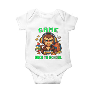Funny Video Game Baby Onesie Cute Monkey Back To School - Print Your Wear
