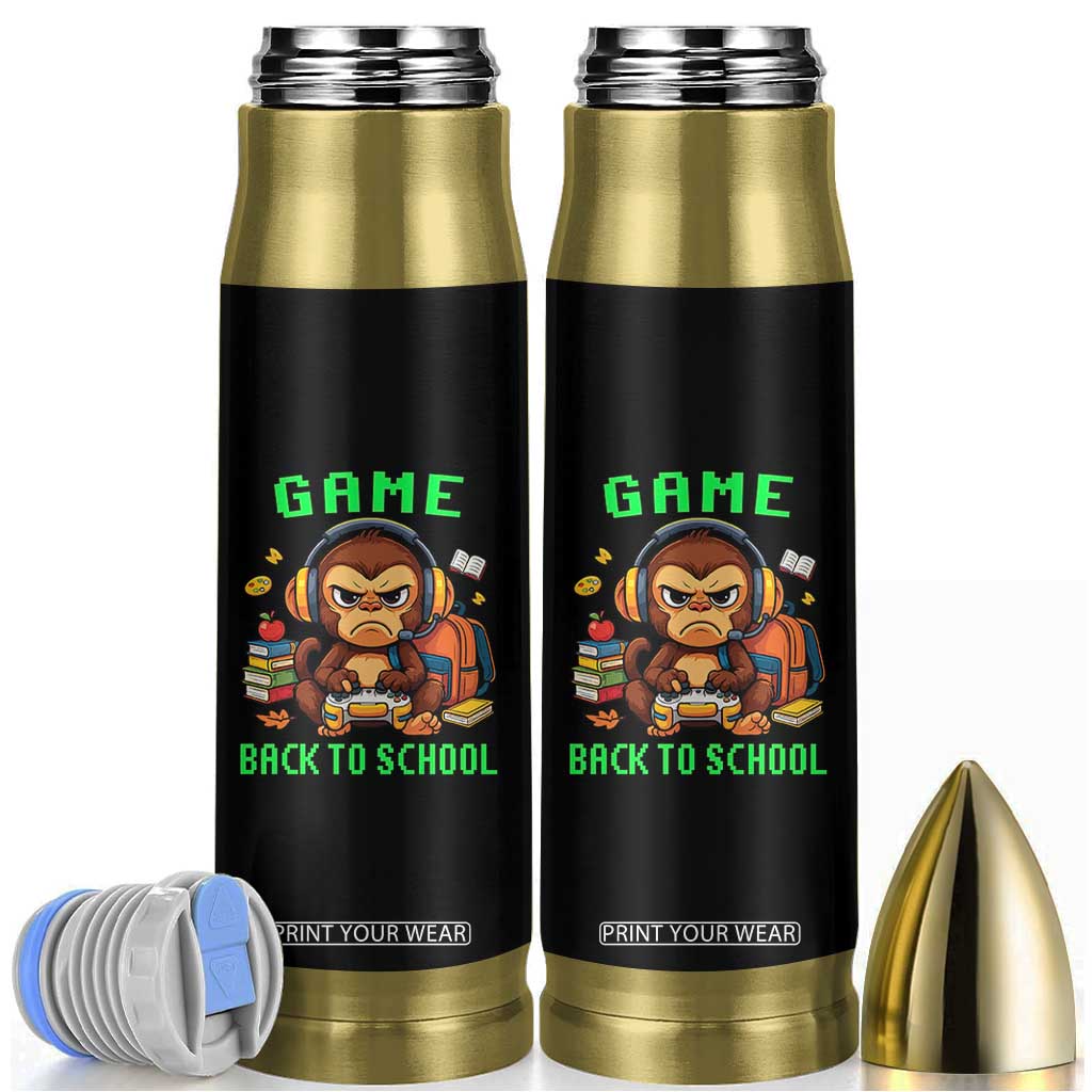 Funny Video Game Bullet Tumbler Cute Monkey Back To School TS14 White Print Your Wear