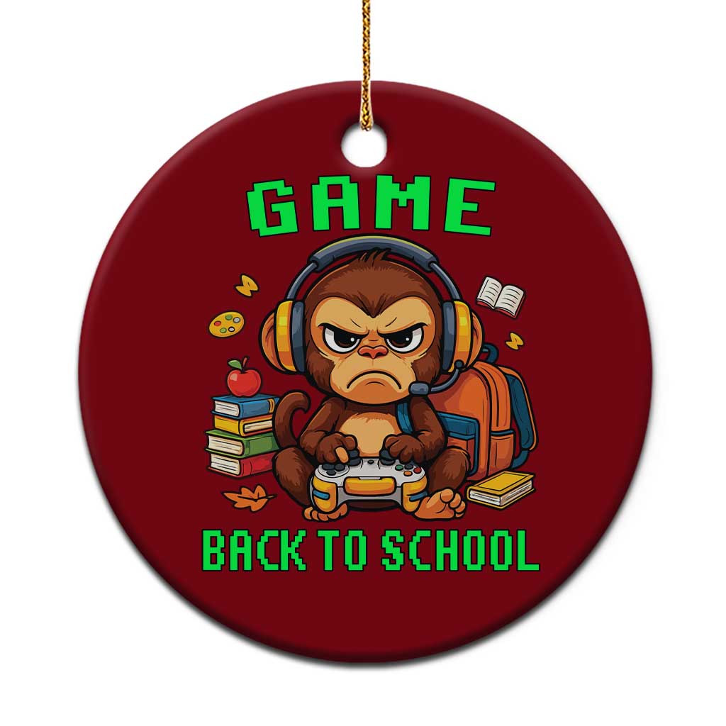 Funny Video Game Ceramic Ornament Cute Monkey Back To School TS14 1pc Red Print Your Wear