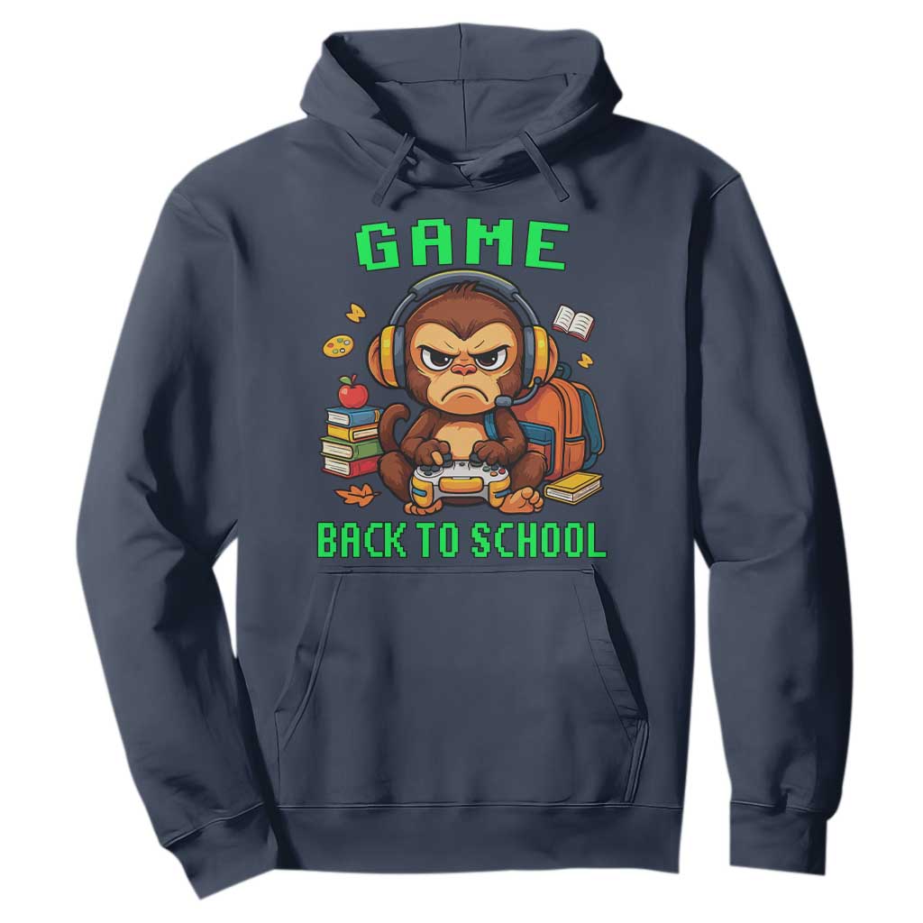 Funny Video Game Hoodie Cute Monkey Back To School TS14 Navy Print Your Wear