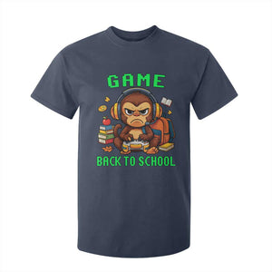 Funny Video Game T Shirt For Kid Cute Monkey Back To School TS14 Navy Print Your Wear