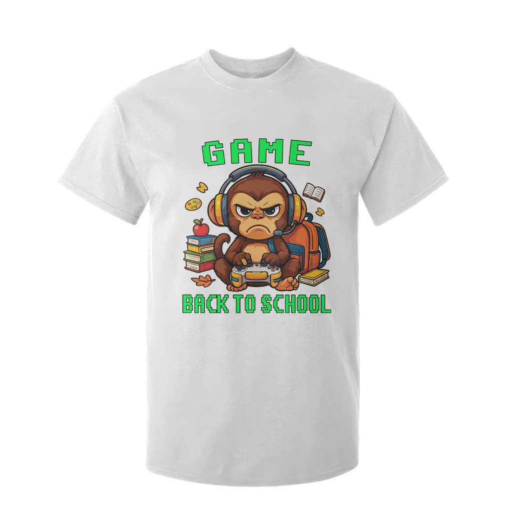 Funny Video Game T Shirt For Kid Cute Monkey Back To School TS14 White Print Your Wear
