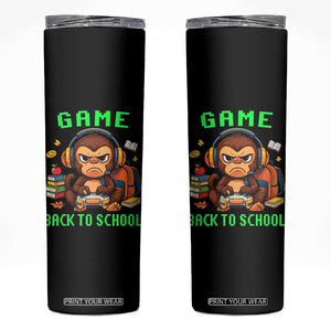 Funny Video Game Skinny Tumbler Cute Monkey Back To School TS14 Black Print Your Wear