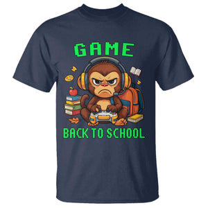 Funny Video Game T Shirt Cute Monkey Back To School TS14 Navy Print Your Wear