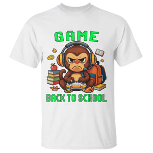 Funny Video Game T Shirt Cute Monkey Back To School TS14 White Print Your Wear