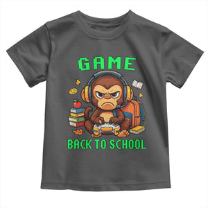 Funny Video Game Toddler T Shirt Cute Monkey Back To School TS14 Dark Heather Print Your Wear