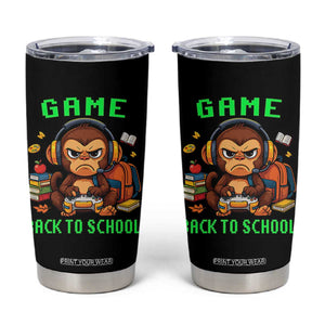 Funny Video Game Tumbler Cup Cute Monkey Back To School TS14 Black Print Your Wear