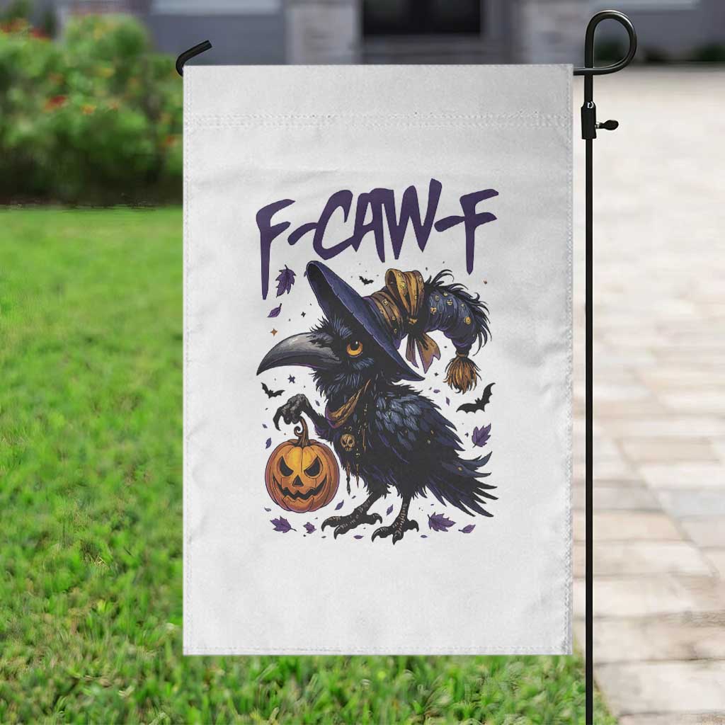 F Caw F Black Crow Halloween Meme Garden Flag TS14 Print Your Wear
