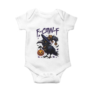 F Caw F Black Crow Halloween Meme Baby Onesie TS14 White Print Your Wear