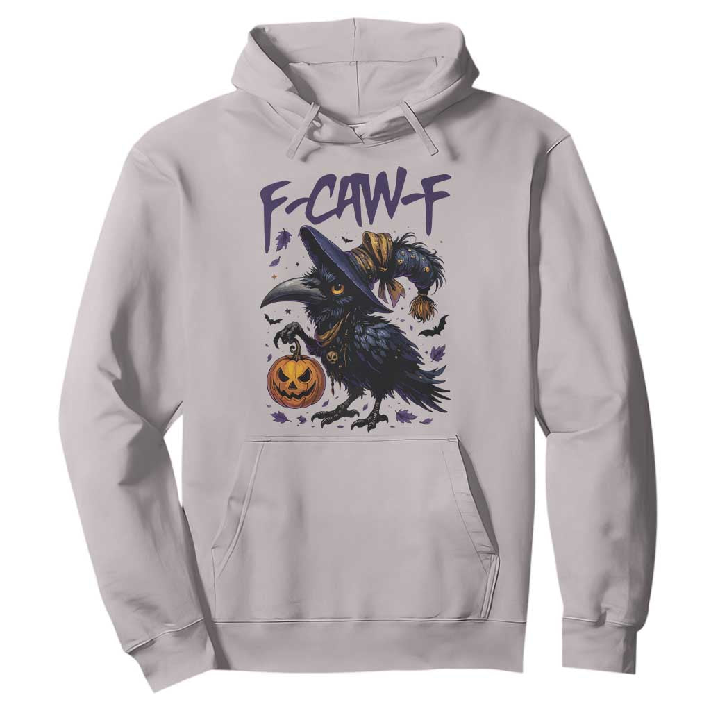 F Caw F Black Crow Halloween Meme Hoodie TS14 Ice Gray Print Your Wear