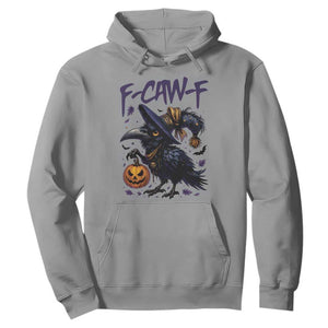 F Caw F Black Crow Halloween Meme Hoodie TS14 Sport Gray Print Your Wear