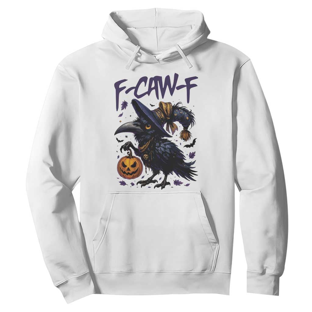 F Caw F Black Crow Halloween Meme Hoodie TS14 White Print Your Wear