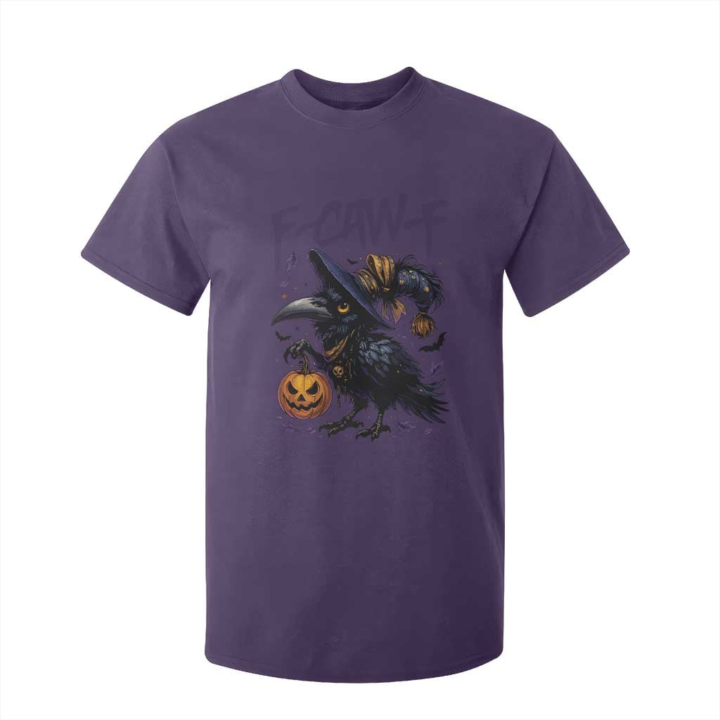 F Caw F Black Crow Halloween Meme T Shirt For Kid TS14 Purple Print Your Wear