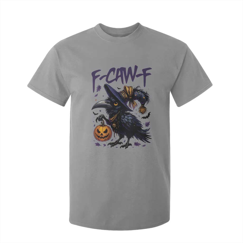 F Caw F Black Crow Halloween Meme T Shirt For Kid TS14 Sport Gray Print Your Wear