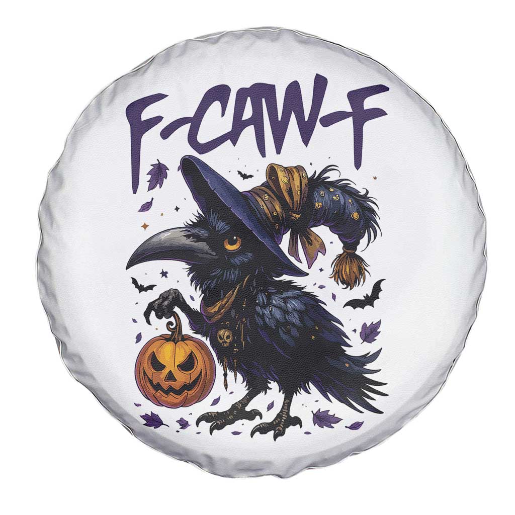 F Caw F Black Crow Halloween Meme Spare Tire Cover TS14 Print Your Wear