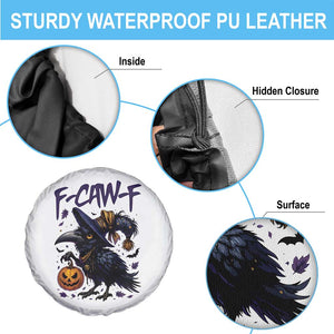 F Caw F Black Crow Halloween Meme Spare Tire Cover TS14 Print Your Wear
