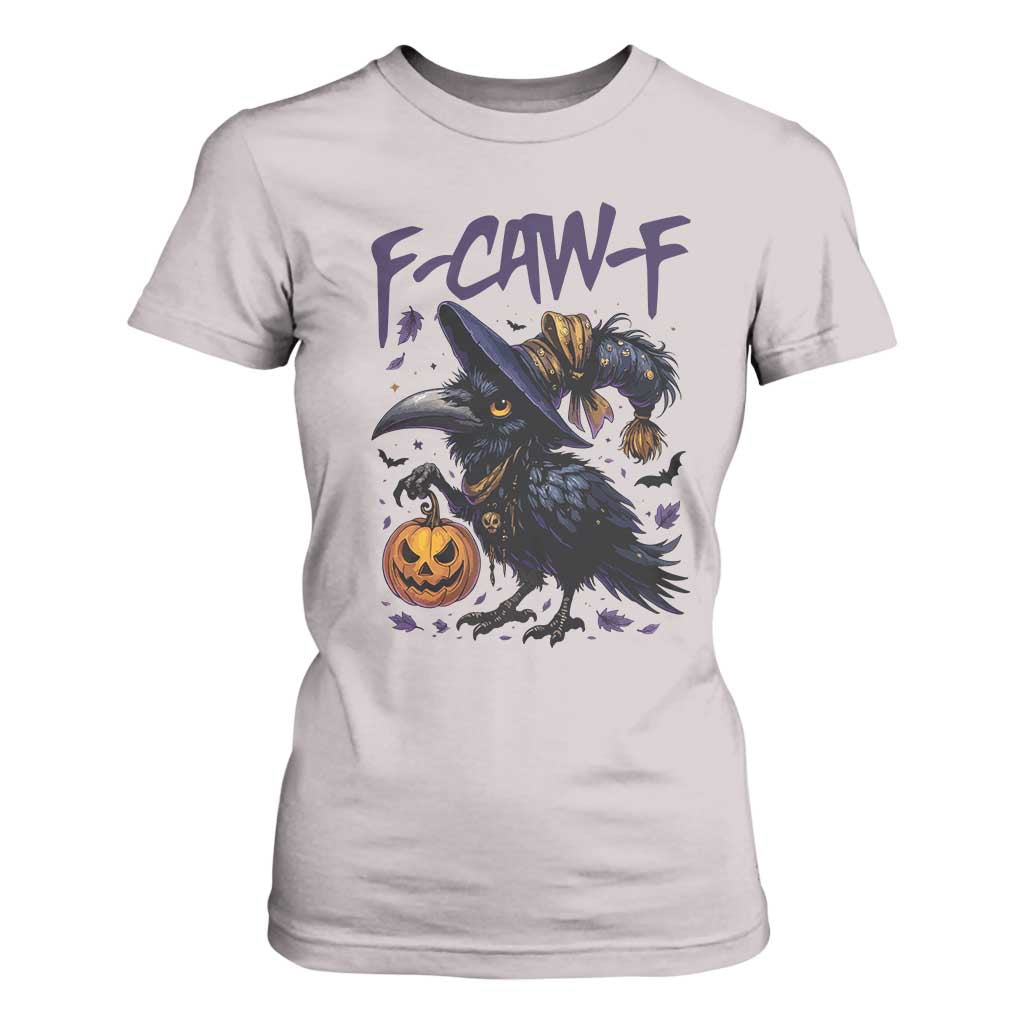 F Caw F Black Crow Halloween Meme T Shirt For Women - Print Your Wear