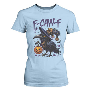 F Caw F Black Crow Halloween Meme T Shirt For Women TS14 Light Blue Print Your Wear