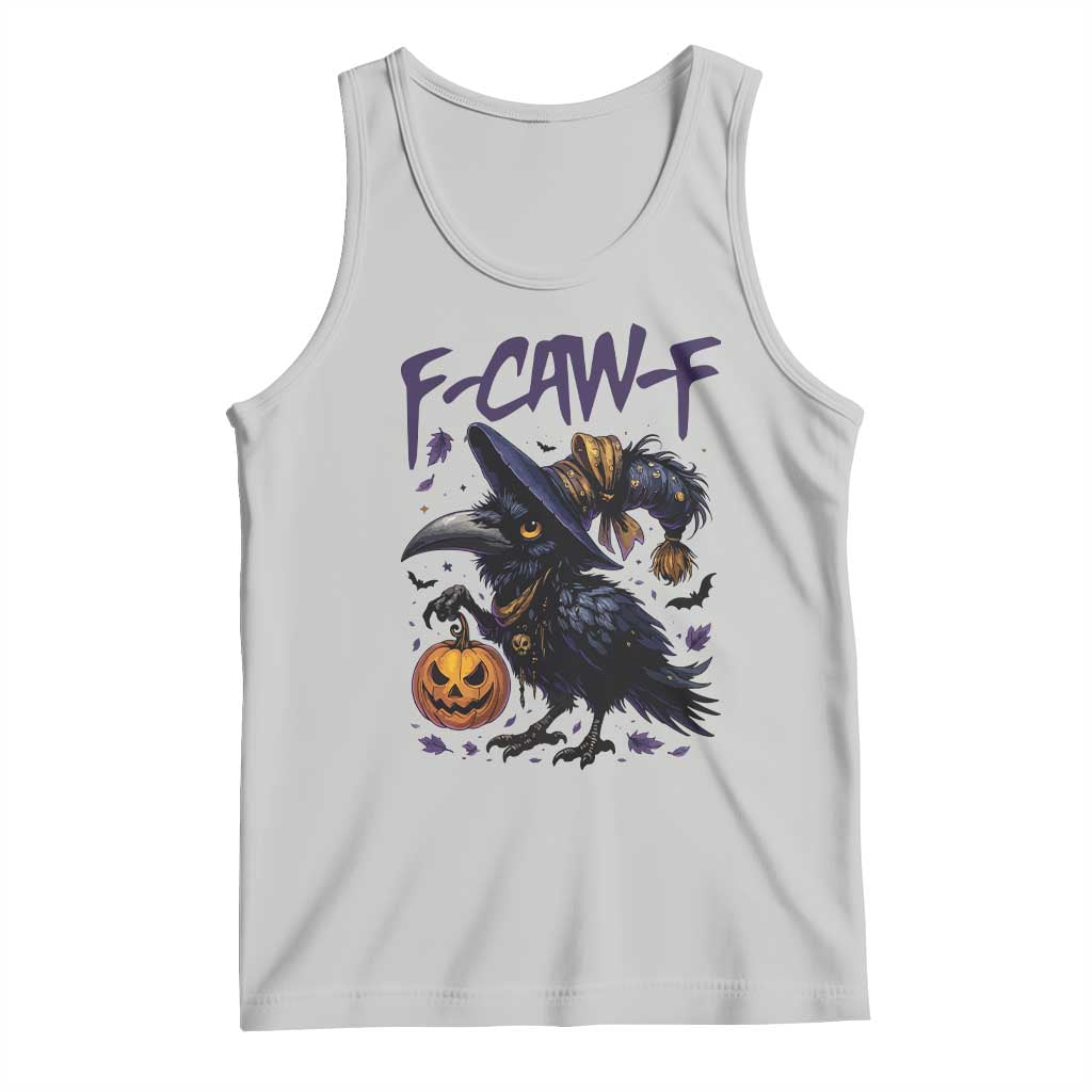 F Caw F Black Crow Halloween Meme Tank Top TS14 Ash Print Your Wear