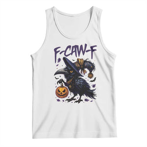 F Caw F Black Crow Halloween Meme Tank Top TS14 White Print Your Wear