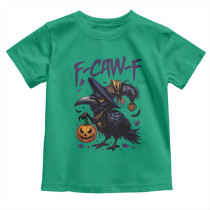 F Caw F Black Crow Halloween Meme Toddler T Shirt TS14 Irish Green Print Your Wear
