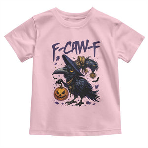 F Caw F Black Crow Halloween Meme Toddler T Shirt TS14 Light Pink Print Your Wear