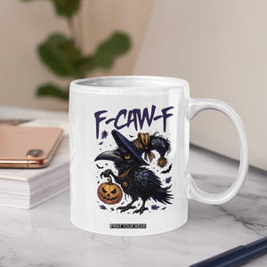 F Caw F Black Crow Halloween Meme Coffee Mug TS14 Print Your Wear