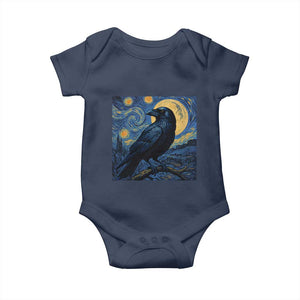 Starry Night Raven Moon Van Gogh Baby Onesie TS14 Navy Print Your Wear