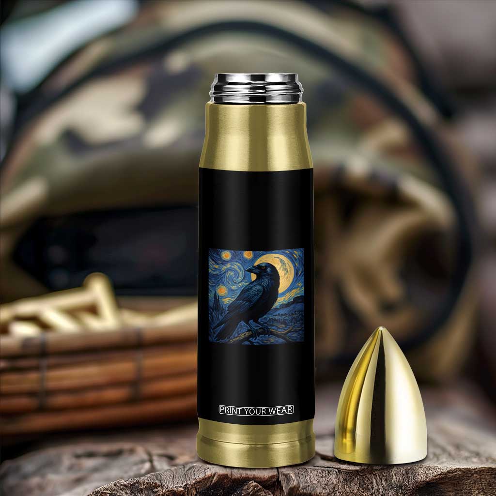 Starry Night Raven Moon Van Gogh Bullet Tumbler TS14 Print Your Wear