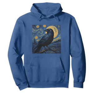 Starry Night Raven Moon Van Gogh Hoodie TS14 Royal Blue Print Your Wear