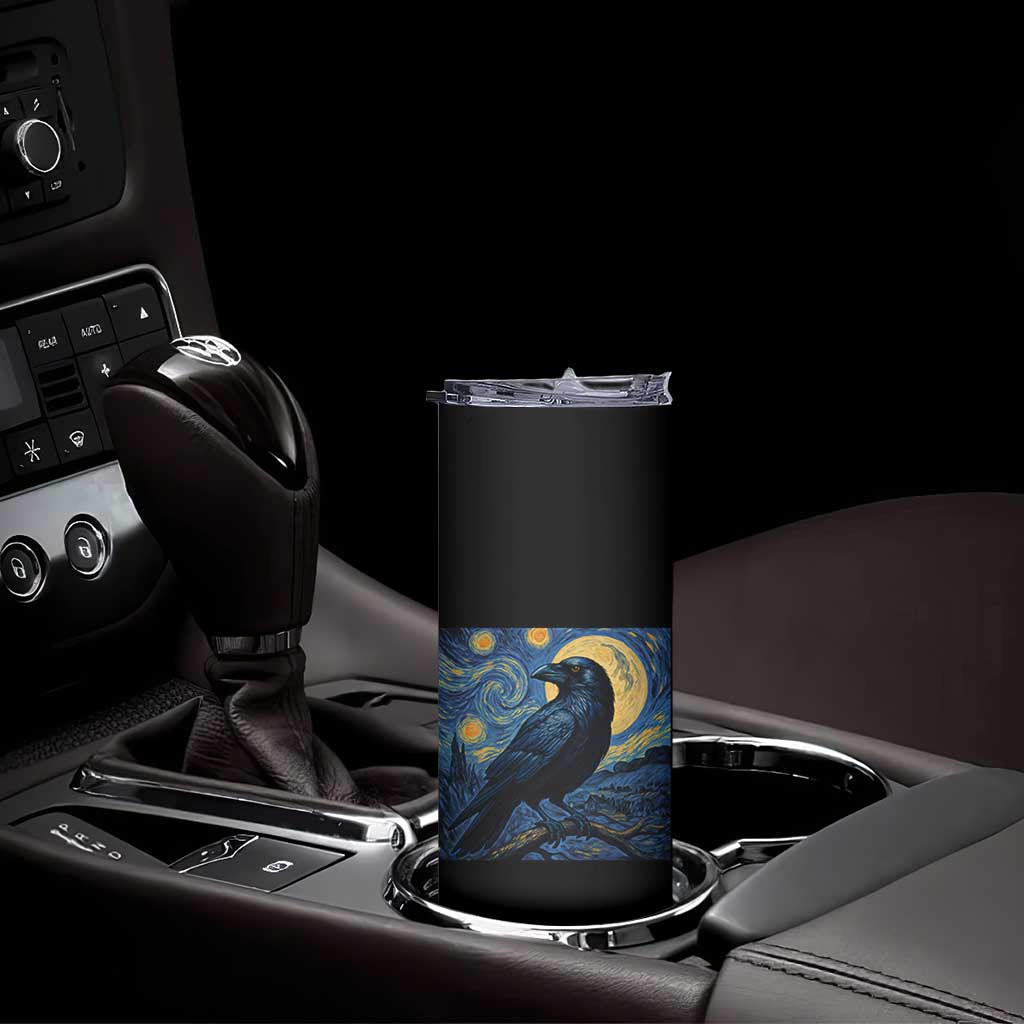 Starry Night Raven Moon Van Gogh Skinny Tumbler TS14 Print Your Wear