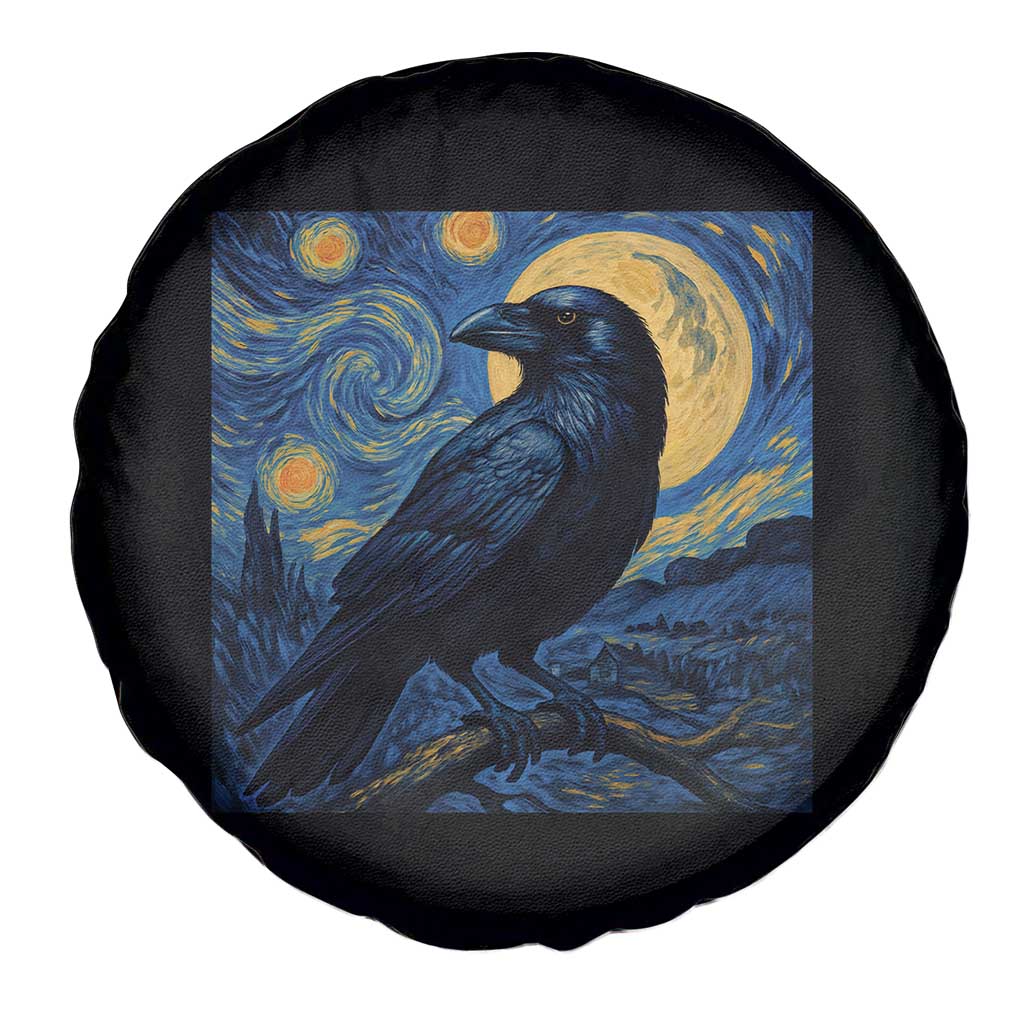 Starry Night Raven Moon Van Gogh Spare Tire Cover TS14 Print Your Wear