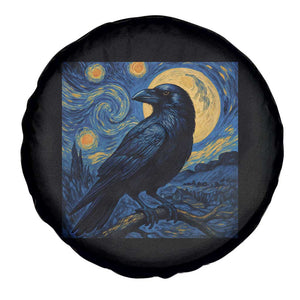 Starry Night Raven Moon Van Gogh Spare Tire Cover TS14 Print Your Wear