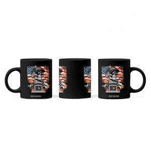 Patriotic Trucker Skeleton American Flag Coffee Mug TS14 Print Your Wear