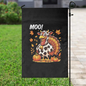 Funny Thanksgiving Garden Flag Turkey Moo TS14 Print Your Wear