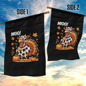Funny Thanksgiving Garden Flag Turkey Moo TS14 Print Your Wear