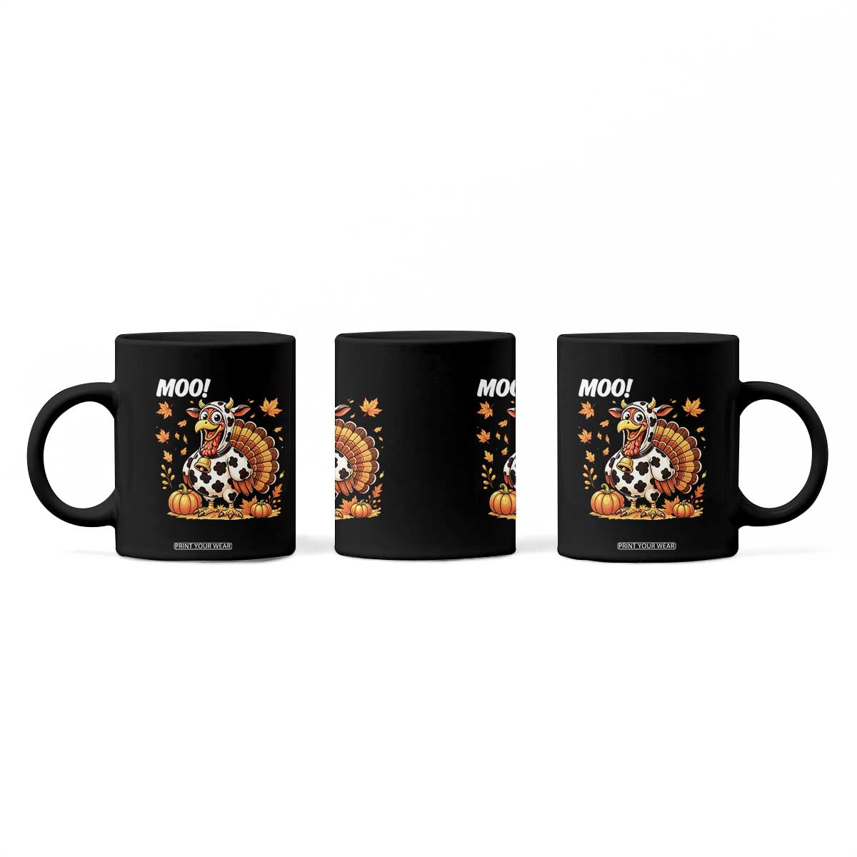 Funny Thanksgiving Coffee Mug Turkey Moo TS14 Print Your Wear