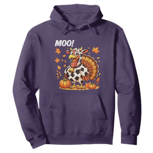 Funny Thanksgiving Hoodie Turkey Moo TS14 Purple Print Your Wear