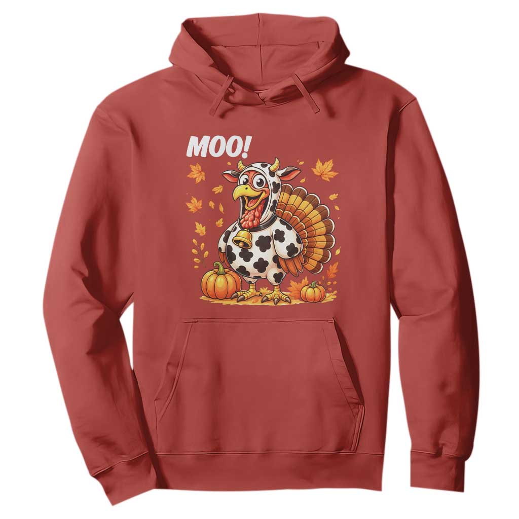 Funny Thanksgiving Hoodie Turkey Moo TS14 Red Print Your Wear