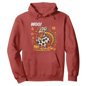 Funny Thanksgiving Hoodie Turkey Moo TS14 Red Print Your Wear