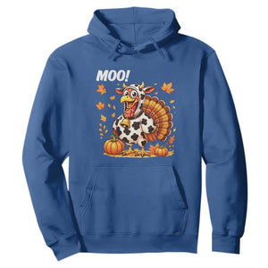 Funny Thanksgiving Hoodie Turkey Moo TS14 Royal Blue Print Your Wear