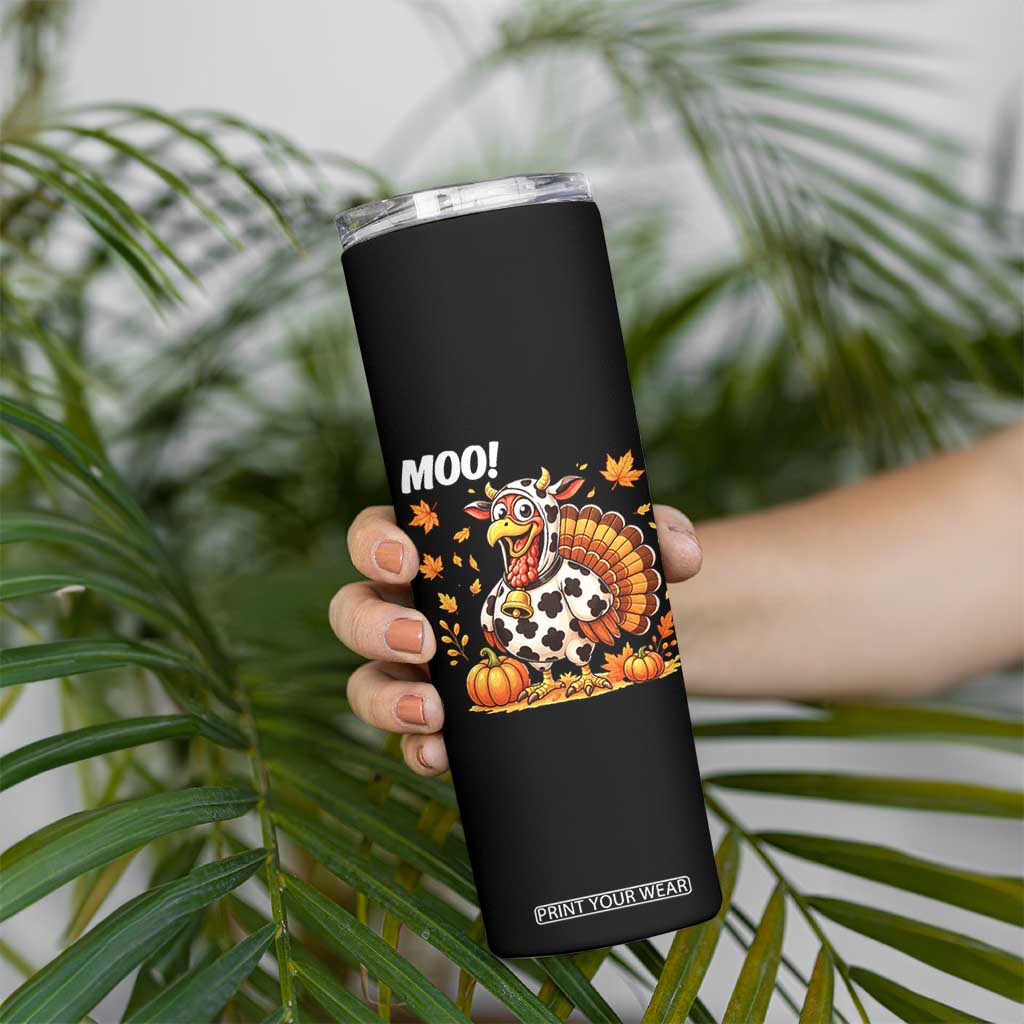 Funny Thanksgiving Skinny Tumbler Turkey Moo TS14 Print Your Wear