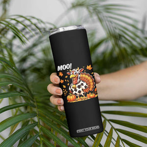 Funny Thanksgiving Skinny Tumbler Turkey Moo TS14 Print Your Wear