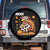 Funny Thanksgiving Spare Tire Cover Turkey Moo TS14 No hole Black Print Your Wear