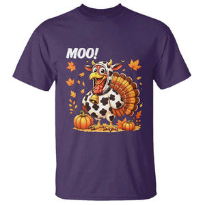 Funny Thanksgiving T Shirt Turkey Moo TS14 Purple Print Your Wear