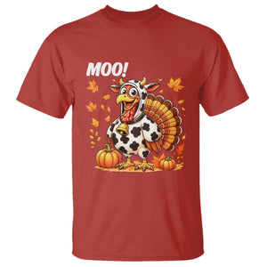 Funny Thanksgiving T Shirt Turkey Moo TS14 Red Print Your Wear