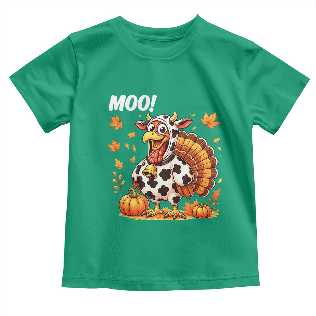 Funny Thanksgiving Toddler T Shirt Turkey Moo TS14 Irish Green Print Your Wear