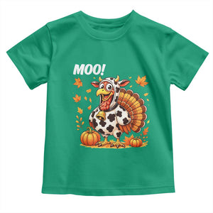 Funny Thanksgiving Toddler T Shirt Turkey Moo TS14 Irish Green Print Your Wear