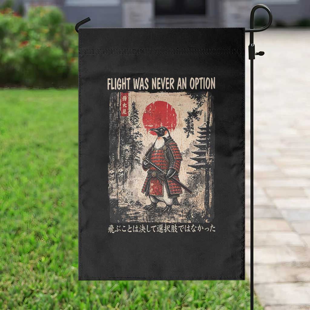 Flight was Never an Option Samurai Penguin Japanese Garden Flag Vintage Graphic Ukiyo-e Art Funny TS14 Print Your Wear
